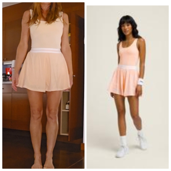 Wilson Peach Pastel Tennis To Golf Banded Dress Style Rare Floaty Romper s - Picture 9 of 11